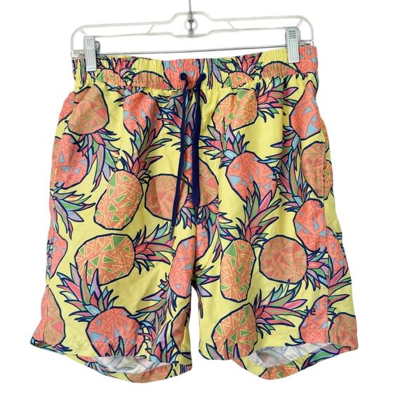 Tipsy Elves Pina Colada Short Swim Trunk Bright Neon Board Shorts Vacation Sz S - Picture 3 of 11
